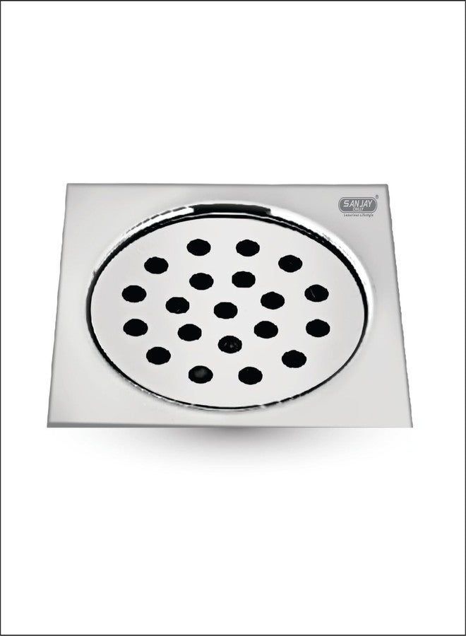 SANJAY CHILLY مصفاة أرضية مربعة من سانجاي تشيلي (3 × 3 بوصة) - شبكة تصريف أرضية من الفولاذ المقاوم للصدأ عيار 304 - مصيدة أرضية للمطبخ - مضادة للصراصير والحشرات - تدوم طويلاً - مصيدة للحمام - Image 1